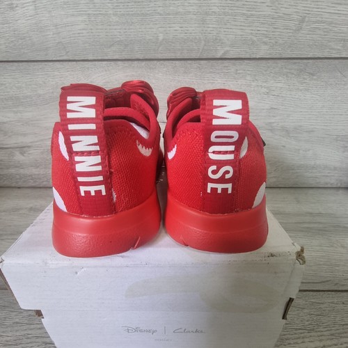 Scarpe bambino Clarks Disney Minnie Mouse taglia 6,5 G EU 23 fiocco rosso nuove - Foto 7 di 10