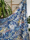 Blue Print Cotton kantha throw reversible hippie quilted blanket kantha throw