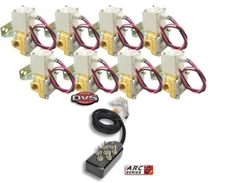 8 SMC Solenoid Air Suspension 1/2 Valves 300Psi "Fast Valve" AVS 7 Toggle Switch