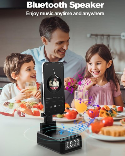 Bluetooth Lautsprecher mit Faltbarer Handyhalterung 6-in-1 Tragbarer Musikbox... - Bild 4 von 9