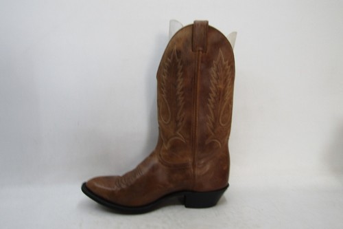 Boulet Mens Size 10.5 EEE Brown Leather Western Cowboy Boots - Picture 2 of 11