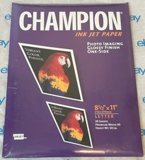 Champion Glossy Photo Ink Jet 8.5x11 Premium-93 Paper NEW (volume discount)
