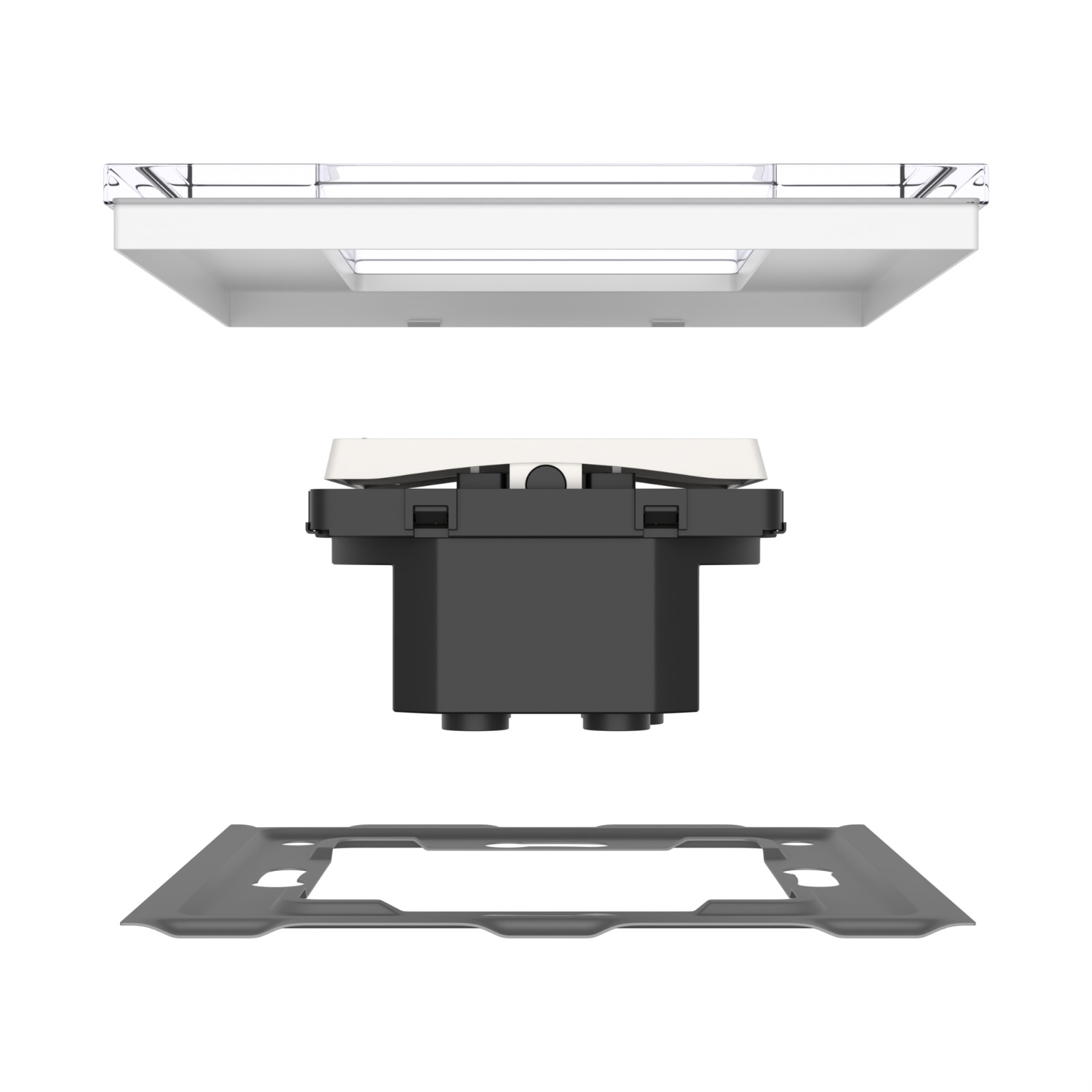 Glas Steckdose Schalter Kombi - Weiß, 1-5 Fach - WiFi, USB Typ-C, SATTV