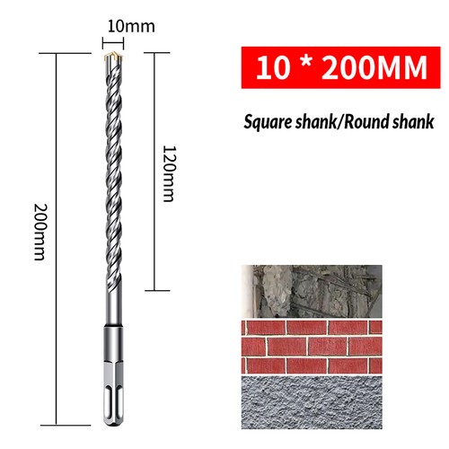 SDS+PLUS MASONRY DRILL BIT CROSS TIP CARBIDE TIP FOR STONE CONCRETE BRICK 6-32MM - Picture 18 of 39