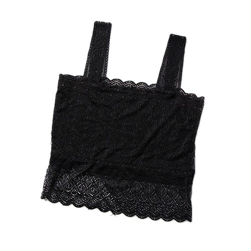 Womens Lace Stretch Tube Top Strappy Camisoles Bralette Crop Tank Undershirt - Picture 8 of 21