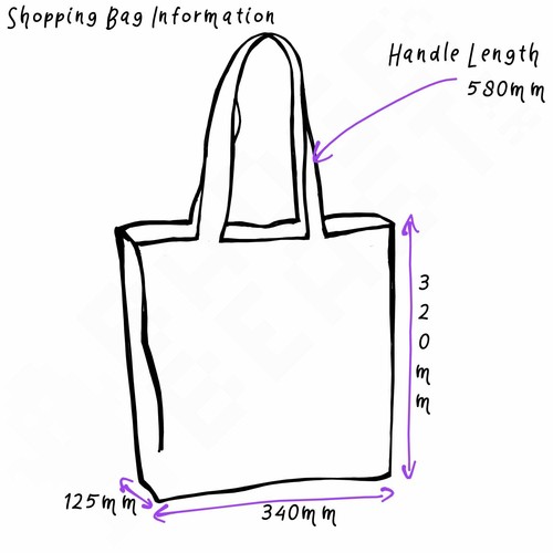Bolso de compras de algodón Veg I Love (negro, blanco, natural) - Imagen 2 de 8