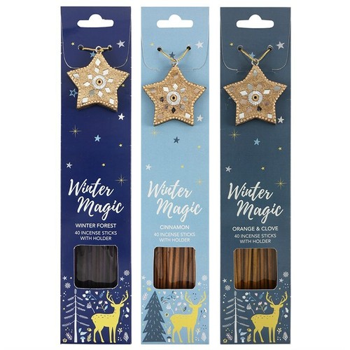 Christmas Incense Sticks with holders including cinnamon, nutmeg, orange & Clove - Picture 3 of 22