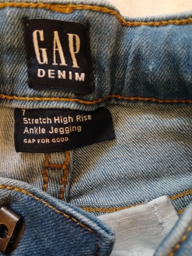 Gap Kids Jeans Girls 7 Strech High Rise Ankle Jegging Gap For Good Used - Picture 2 of 13