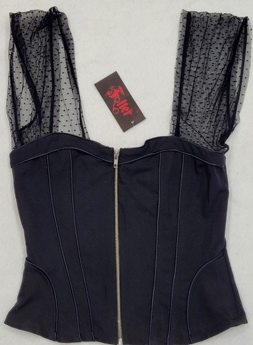 Folter Gothic/punk black control freak corset top , New with original tag. - Picture 1 of 6