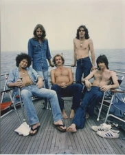 The Eagles group pose on yacht Rare Vintage 8x10 Color Photo from Transparency