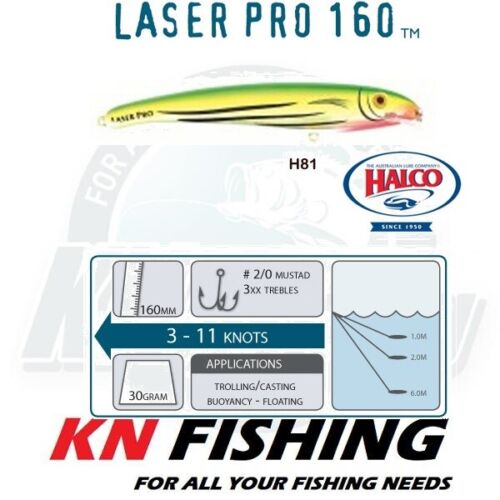 HALCO LASER PRO 160 XDD Hard Trolling Casting Lures Albacore Tuna 160mm 30gr 6m - Picture 5 of 10