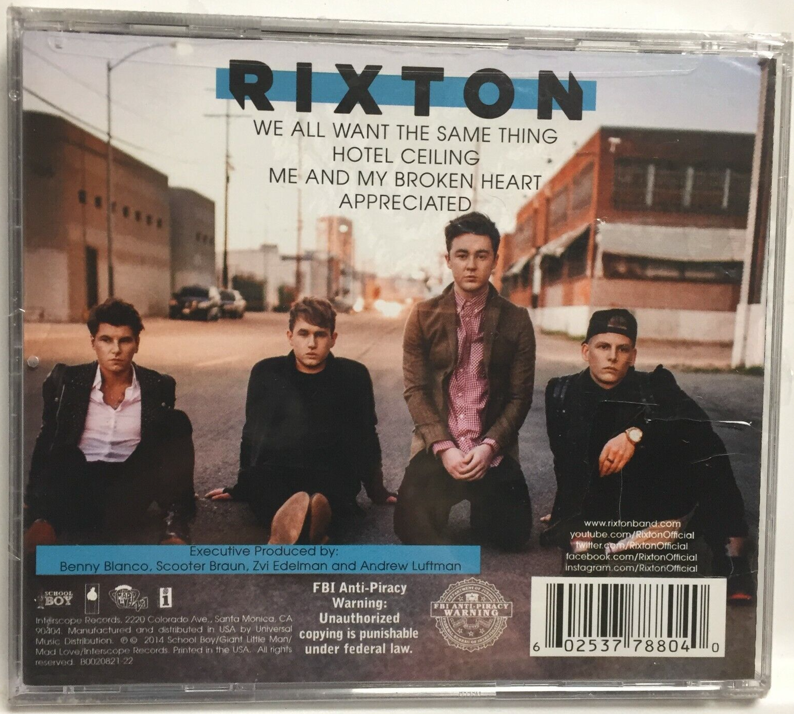 Rixton Me And My Broken Heart Ep Cd