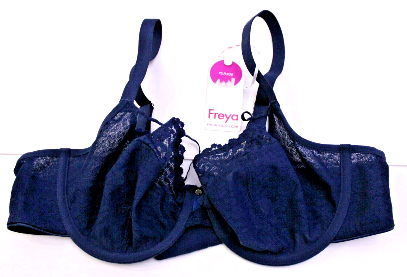 Freya Catwalk Underwired Non Padded Plunge Bra ~ Colour  Midnight - Size 38D