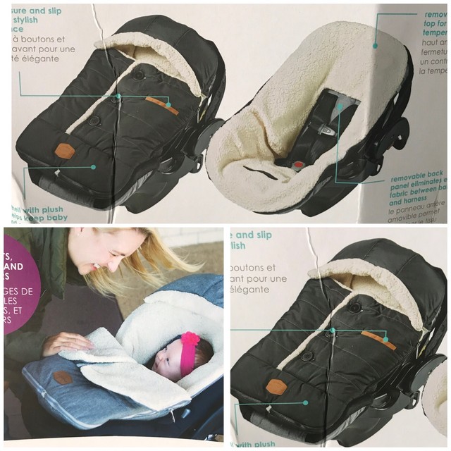 Jj Cole Urban Bundleme Canopy Style Bunting Bag To Protect Infant Black