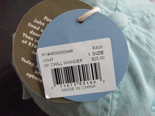 Good Karma Life is Good Women's Blue Hat Organic OS Flip Flops Theme ~ NWT - Picture 6 of 8