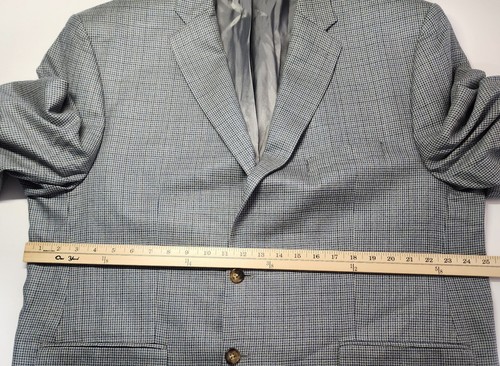 Ralph Ralph Lauren Herren Gr. 50R Seide/Wolle Blau/Grau Hahnentritt Blazer - Bild 7 von 16