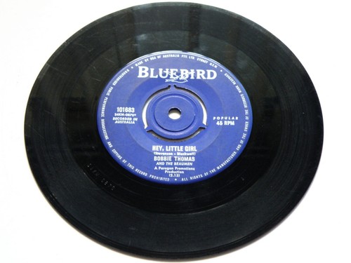 1966 BOBBIE THOMAS &BEAUMEN*HEY LITTLE GIRL/THAT LIUCKY OLD SUN*OZ BLUEBIRD 7"45 - Picture 3 of 6