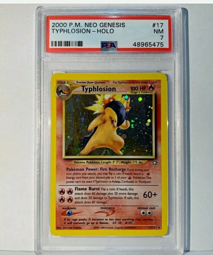 PSA 7 Typhlosion 17/111 Holo 2000 Neo Genesis Pokemon Card | eBay