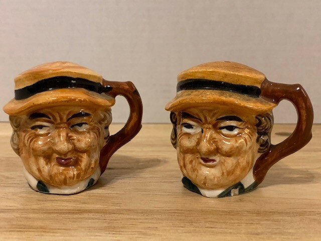 Vintage Hand Painted Toby Mug CHEEKY Salt and Pepper Shakers