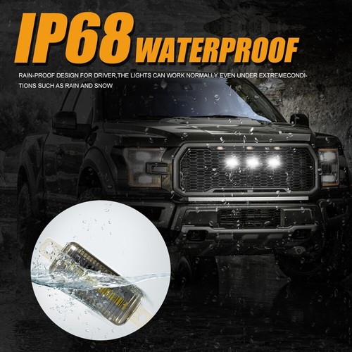 3PCS Raptor Style LED Grille Marker Lights Kit For Toyota 4Runner TRD Pro 14-19 - Foto 3 di 12