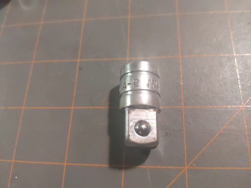 Vintage 1959 Snap-on A2 USA Adapter 3/8-Drive Female to 1/2" Male Underline Logo - Foto 3 di 6