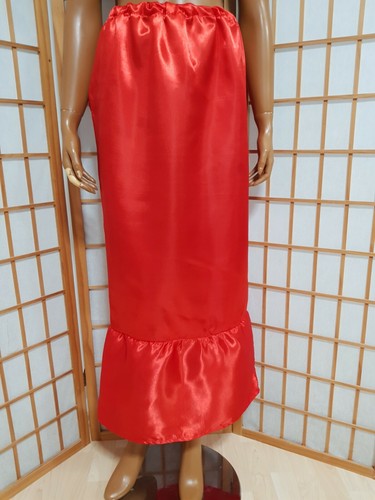 WUNDERSCHÖNES Humpelrock Nylon SATIN ROT Negligee Humpelkleid XL-XXXL - Bild 3 von 5