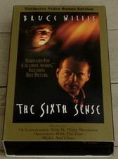Gently Used VHS Video, The Sixth Sense, Bruce Willis, Haley Joel Osment, VG COND