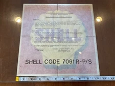 VTG 1969 ORIGINAL OLD STOCK SHELL Motor Oil Gas Pump Sticker Advertising Decal 2