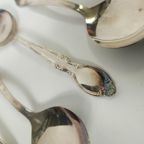 Lot Of 6 Rare WM Rogers I S Dinning Spoon - Picture 4 of 15