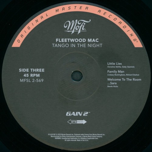 MOFI 2-569 FLEETWOOD MAC TANGO IN THE NIGHT 2LP 45rpm 2025 - Picture 6 of 8