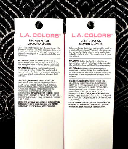 2pk LA COLORS DUAL LIPLINER PURE MAGIC RED C69188 2 MATTE SHADES LINE FILL LIPS - Picture 5 of 8