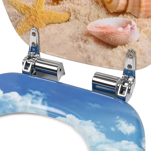 Toilettensitz Toilettendeckel WC Sitz Klodeckel Absenkautomatik MDF Klobrille - Bild 4 von 7