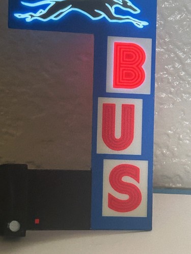 GRAYHOUND BUS - ANIMATED NEON DOUBLE SIDE SIGN HO / O Scale - PLUG-N-PLAY - NEW - Picture 7 of 17