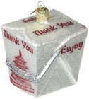 Old World Christmas Glass Blown Ornament, Chinese Take Out (With Owc Gift Box)