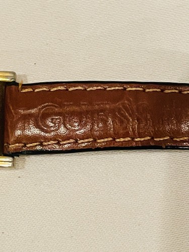 Orologio Donna Vintage 1995 GUESS Oro Cinturino Originale in Pelle NECESSITA DI BATTERIA GUC - Foto 4 di 5