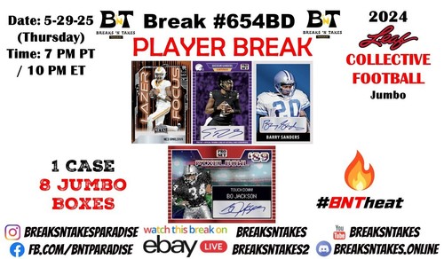 TAIT REYNOLDS 2024 Leaf Collective Football Jumbo Case Break #654BD