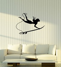 Vinyl Wall Decal Surfer Girl Surfboard Beach Style Surfing Stickers ig5826 
