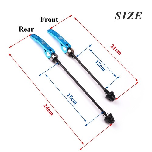 Quick Release Lever MTB Road Bicycle Steel Skewers Front Wheel 100mm Rear 135mm` - Picture 9 of 22
