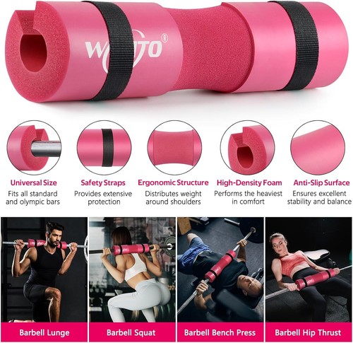 8Pcs Barbell Pad Set for Hip Thrust, Squat, Lifting Straps, Resistance Bands - Picture 3 of 48
