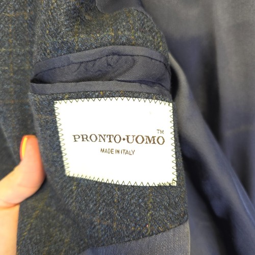 Pronto Uomo Blazer Mens 50R Wool Cashmere Made in Italy Sport Coat Suit Jacket - Picture 12 of 17