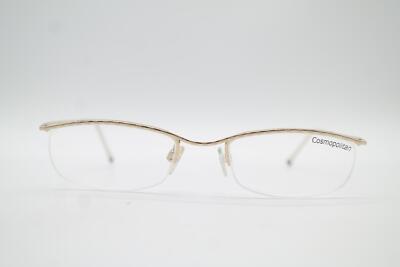 Vintage COSMOPOLITAN by ALPINA Memphis A2588 Gold Halbrand Brille eyeglasses NOS