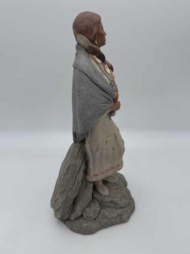 Teissedre Designs USA Indian Chief Chieftess Statues 17” P. Heath 1988 Plaster - Bild 13 von 21