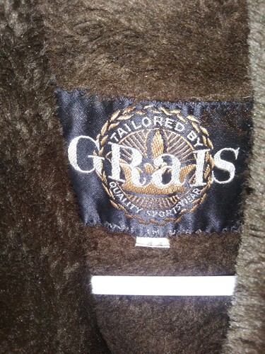 Grais Men's XL Wool Cold Wheather Brown Overcoat Removable Liner-Heavy -Vintage - Picture 2 of 12