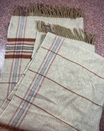 Madewell Damen hellbraun & rostfarben platziert kariert Cape Schal Winter Wollmischung warm - Bild 2 von 4