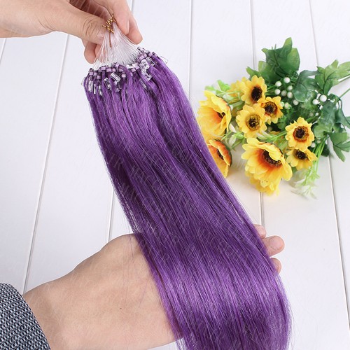 Extensiones de cabello humano Remy con cuentas de silicona micro bucle 16-26 pulgadas 100S - Imagen 34 de 36
