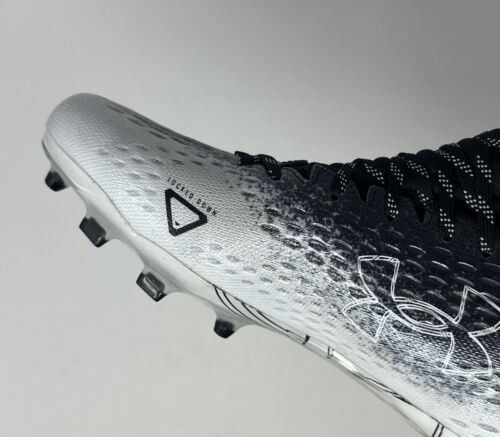 Under Armour Football Cleats Mens Spotlight Lux 2.0 Black White - Picture 16 of 17