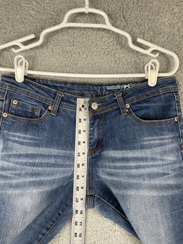 Tommy Girl Womens Mid Rise Bootcut Blue Jeans Size 7 Juniors - Picture 4 of 10