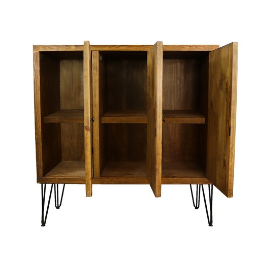 Storage Unit Sideboard TV Stand Solid Wood Furniture Reclaimed Timber Style - Picture 5 of 8