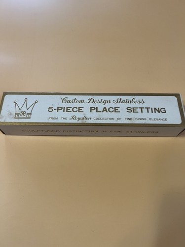 Cubiertos de acero inoxidable Royalton vintage nuevos en caja de 5 piezas Japón - Imagen 6 de 8