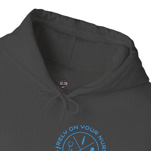 Rely On Your Nurse Heavy Blend Hospital Hooded Sweatshirt - Picture 18 of 28